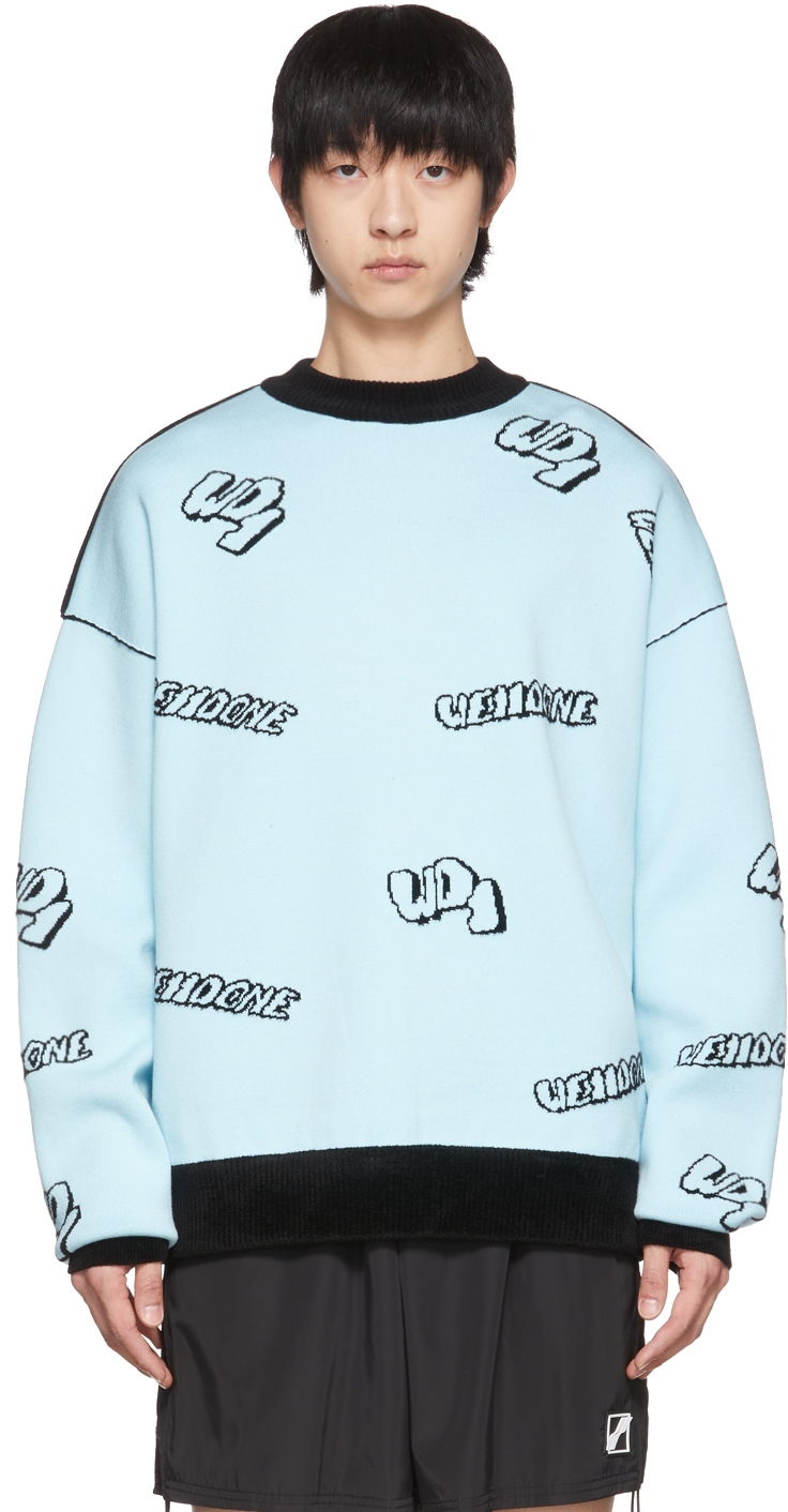 Пуловер We11done We11done Reversible Sweater Синьо | WD-KT1-22-629-U-SK, 0