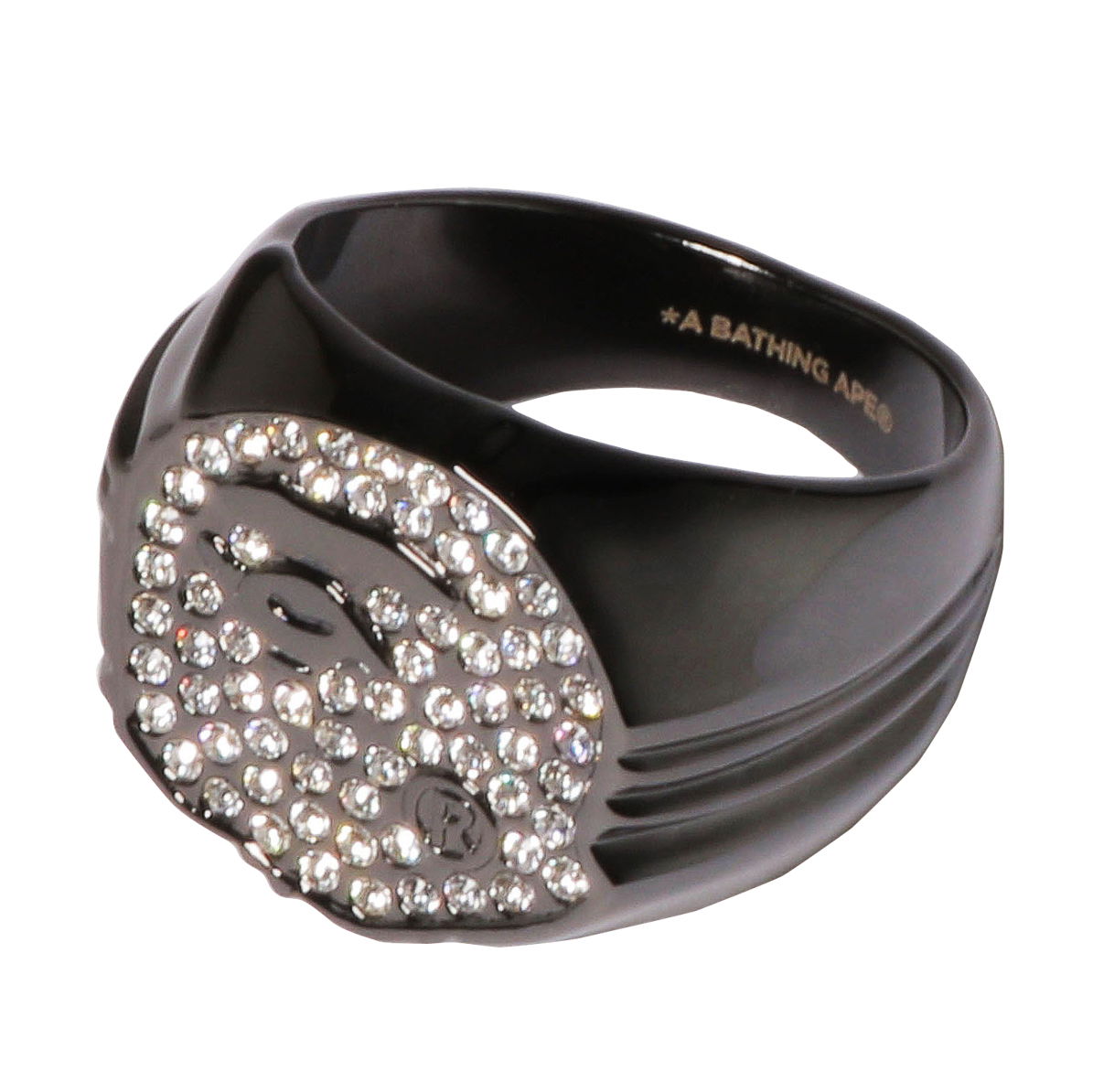 Пръстен BAPE Rhinestone Ape Head Ring Черно | 1I30-182-057, 0