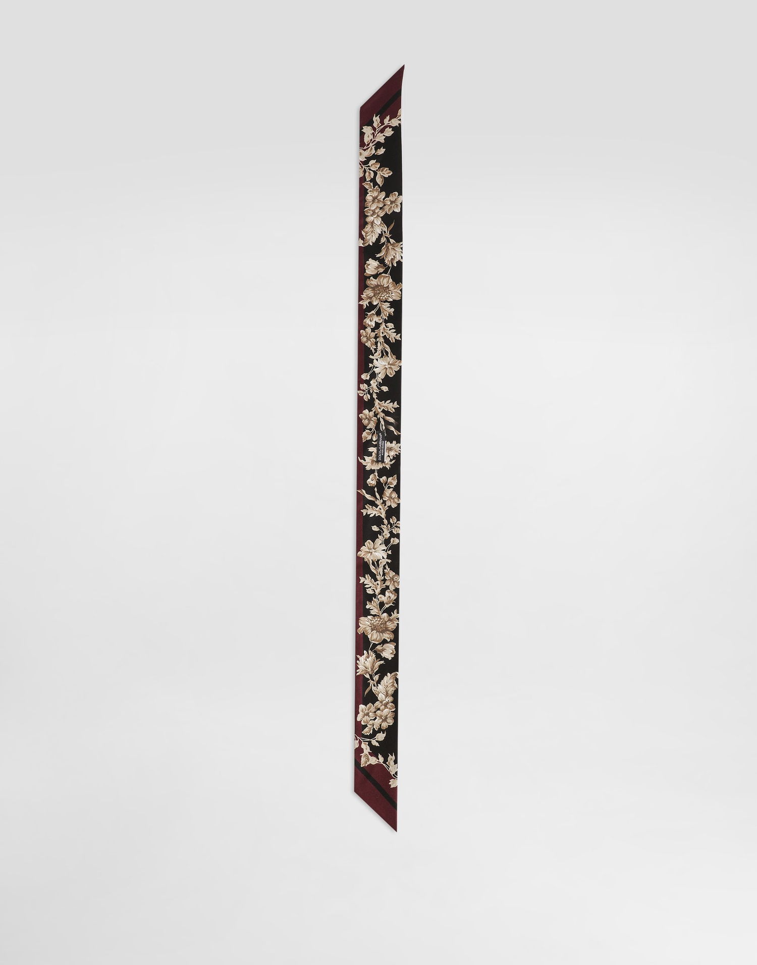 Шал Dolce & Gabbana Dolce & Gabbana Floral Print Silk Twill Bandeau Бургунди | FS215AGDC9DHH4OX, 1