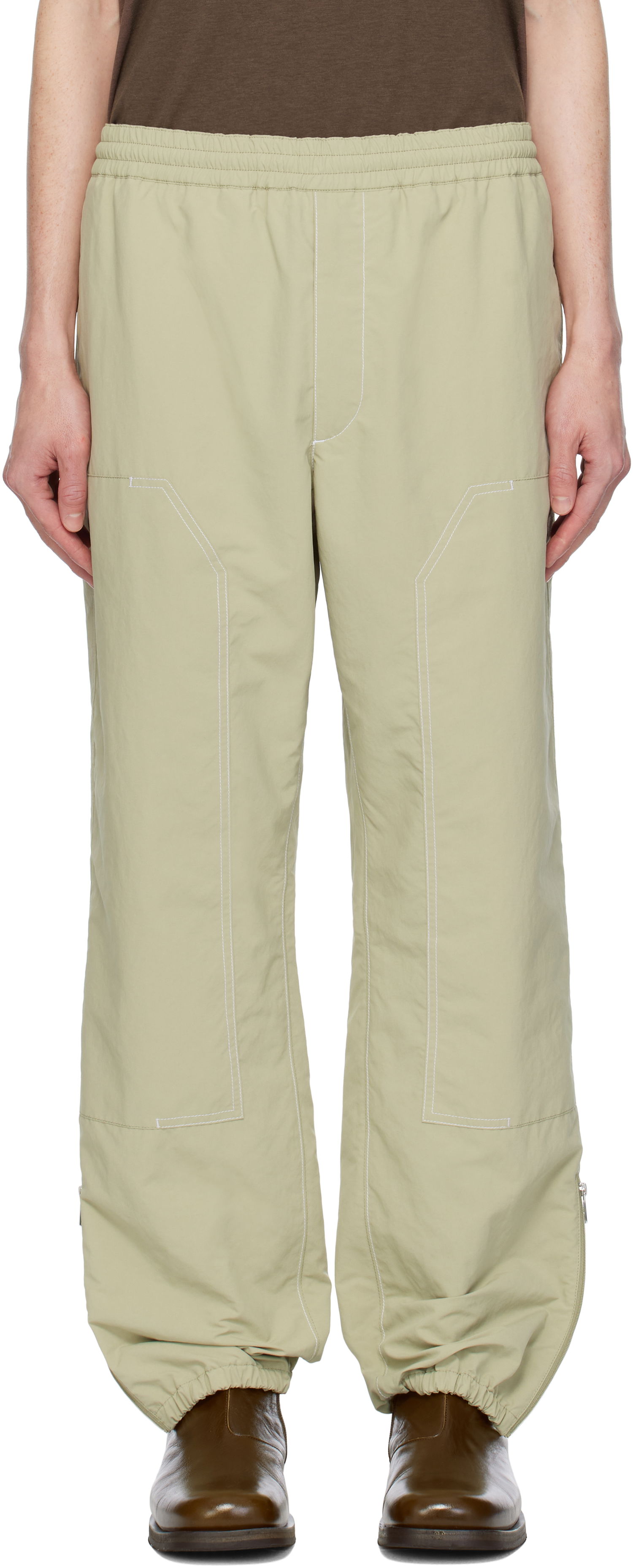 Спортни панталони Moncler Moncler CP Archivio Creativo Trousers Зелено | K10912A00021597SL, 0