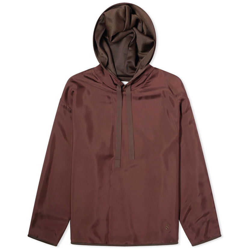 Суитчър Jil Sander Embroiodered Popover Hoodie Кафяво | J22GU0119-JTN323-208