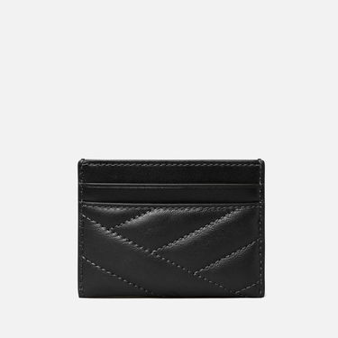 Портфейл Tory Burch Black Chevron Leather Card Case Черно | 90345-001, 1