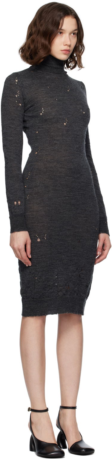 Pокля Maison Margiela MM6 Maison Margiela Turtleneck Midi Dress Сиво | S52DD0073 M13134, 1