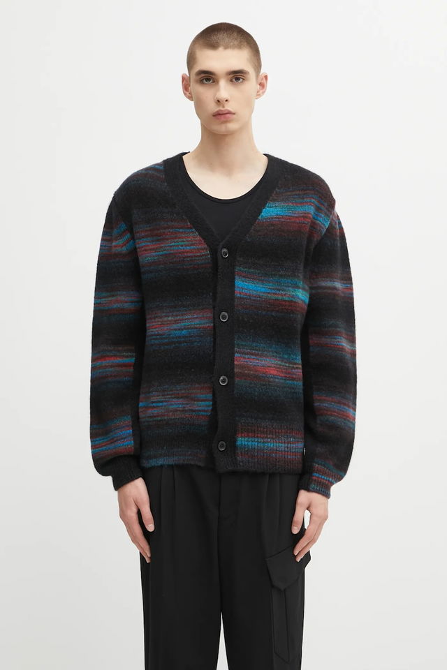 Paul Smith Striped Wool Blend Cardigan