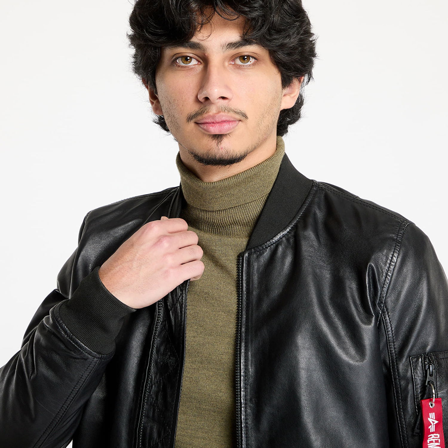 Яке бомбър Alpha Industries Alpha Industries MA-1 Leather Jacket Черно | 156141-03, 1