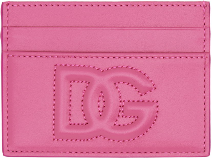 Портфейл Dolce & Gabbana Pink Embossed Card Holder Розово | BI0330AG081