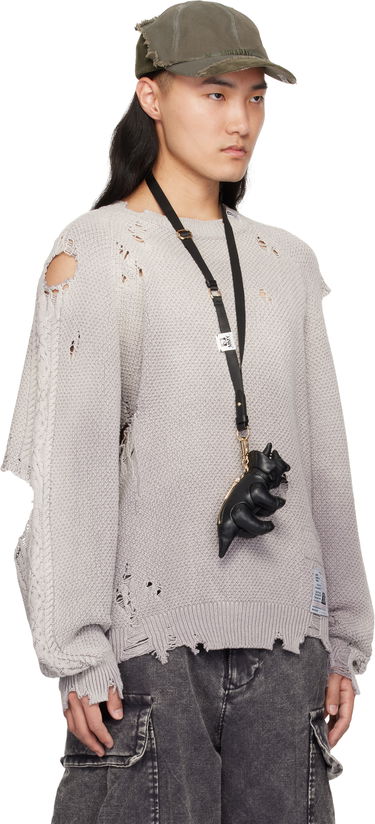 Пуловер Maison MIHARA YASUHIRO Maison MIHARA YASUHIRO Sun Faded Knit Sweater Сиво | J13SW702, 4