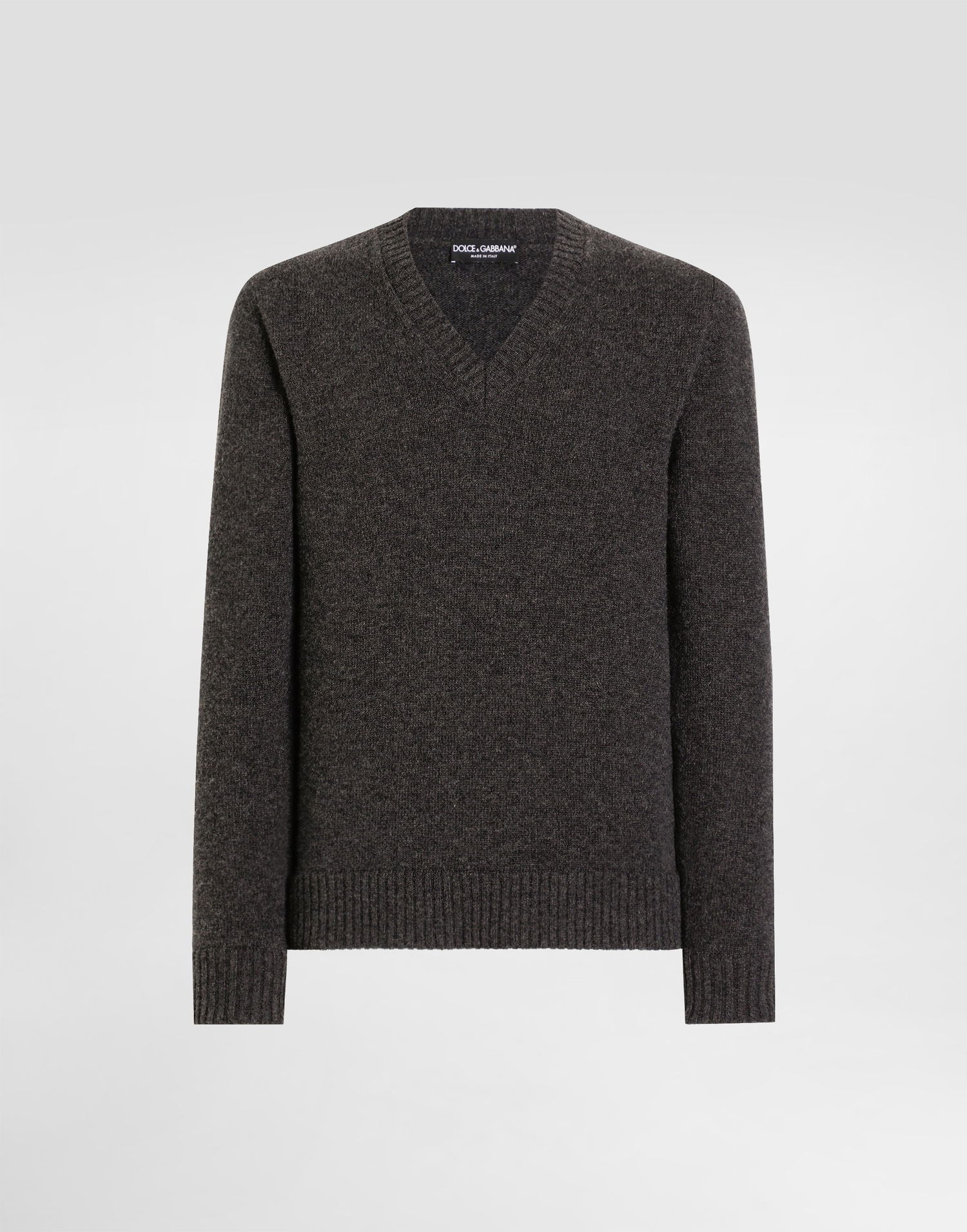Пуловер Dolce & Gabbana Dolce & Gabbana V-Neck Wool Pullover Сиво | GXY28TJCVYAN0190, 0
