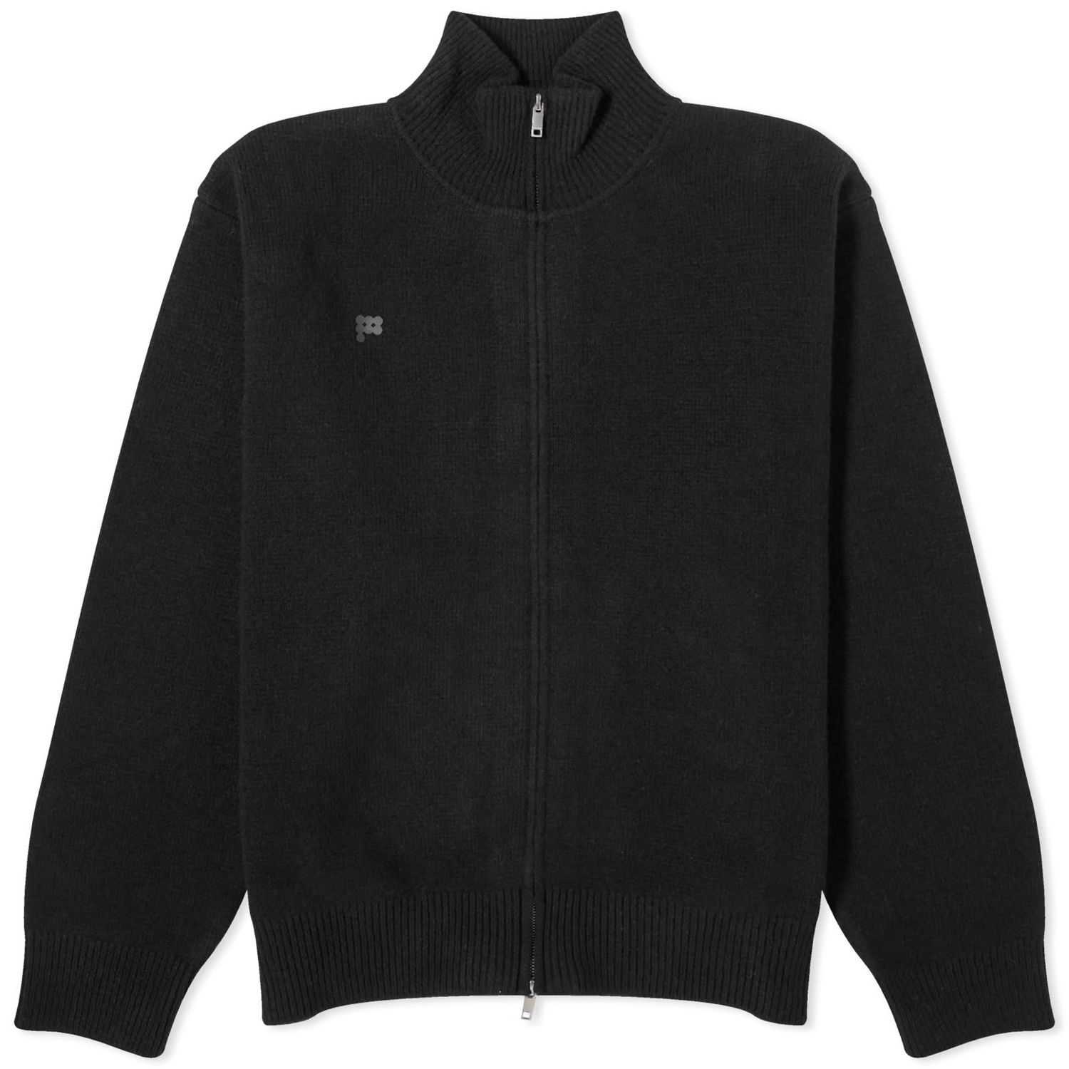 Пуловер PANGAIA Pangaia Recycled Cashmere Zip Sweater, Size Large Черно | 100012679868, 0