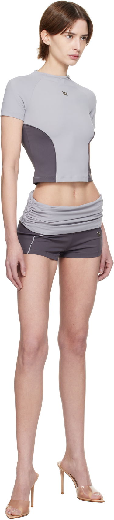 Къси панталони MISBHV MISBHV Lycra Wrapped Sport Shorts Сиво | 250W360, 3