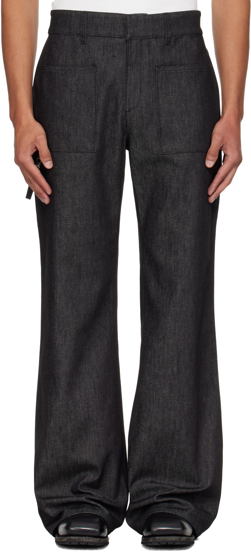 Дънки Courrèges Courrèges 2-Pocket Flare Jeans Черно | 325DPA414DE0044