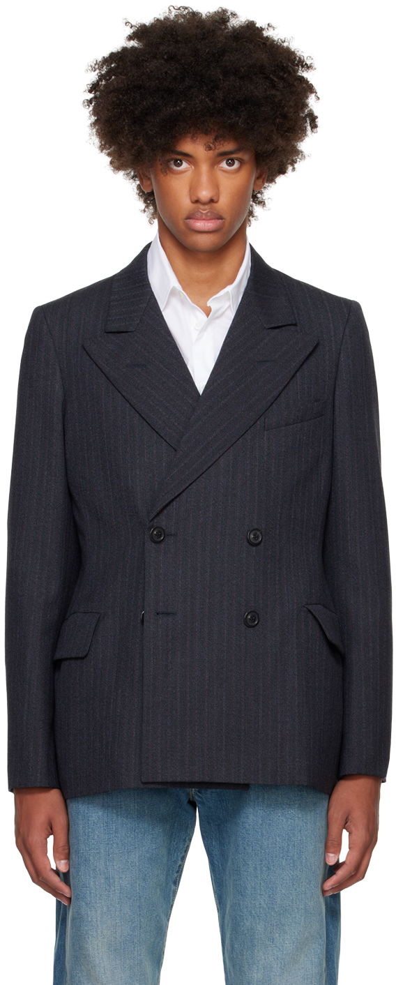 Яке Maison Margiela Pinstripe Double-Breasted Blazer Сиво | S50BN0527 S60444, 0