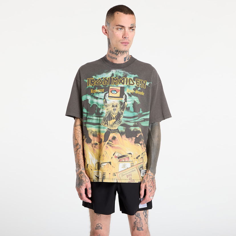 Тениска Represent Clo REPRESENT x Iron Maiden Holy Smoke Oversized Graphic T-Shirt Сиво | MLM100586-53