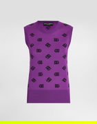 Wool And Silk DG Logo Knit Tank Top