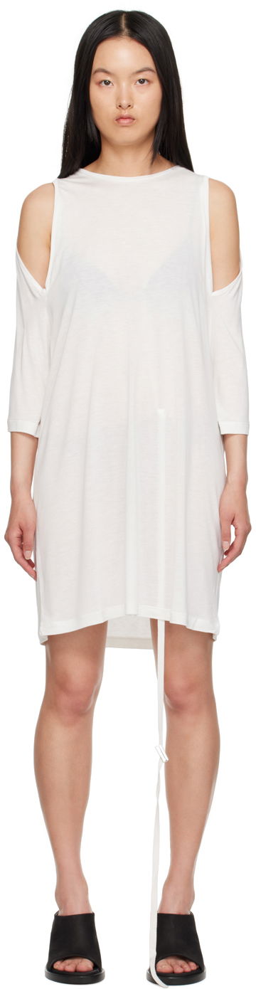 Pокля Ann Demeulemeester Cut-Out Detail Mini Dress Бяло | 2301-W-JTS03-FA297-002, 0