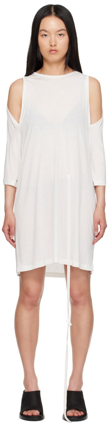 Pокля Ann Demeulemeester Cut-Out Detail Mini Dress Бяло | 2301-W-JTS03-FA297-002