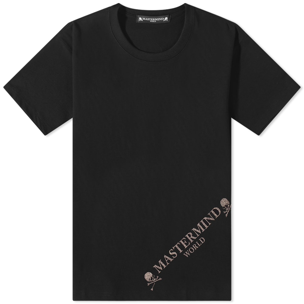 Тениска Mastermind WORLD Skull Bleached Logo Tee Черно | MW22S09-TS020-BLK, 0