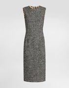 Dolce & Gabbana Damier Sleeveless Midi Dress