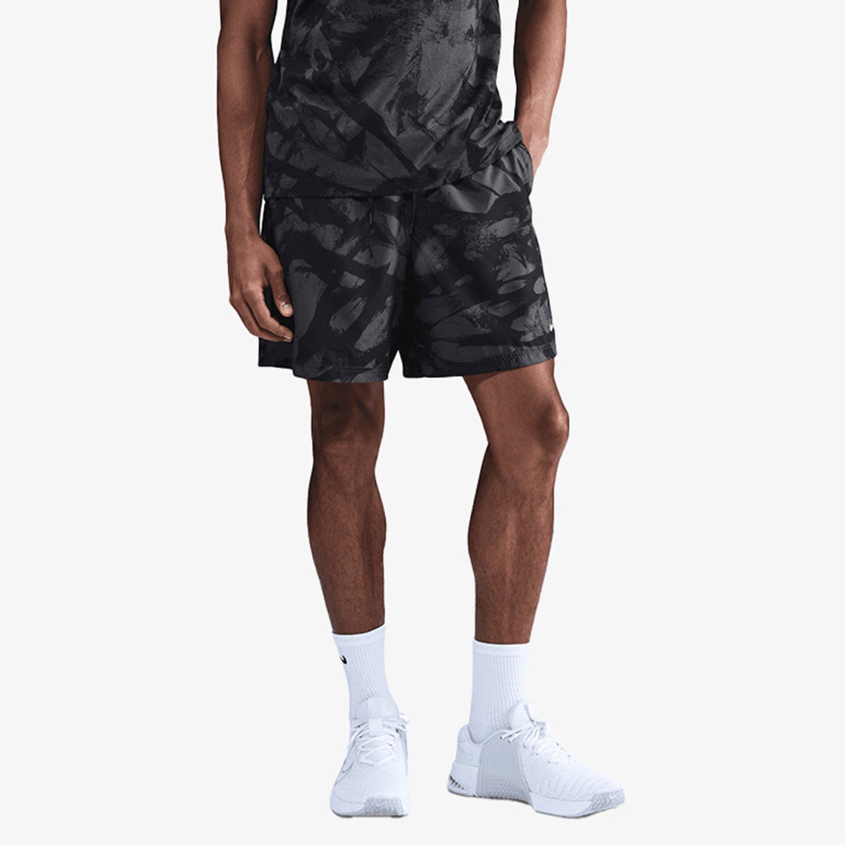 Къси панталони Nike Dri-FIT Form 7" Print Training Shorts Черно | HV0431-060, 1