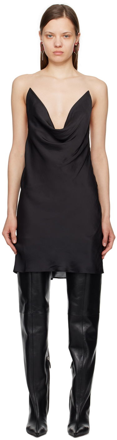 Pокля Y/PROJECT Black Invisible Strap Minidress Черно | 102DR005, 0