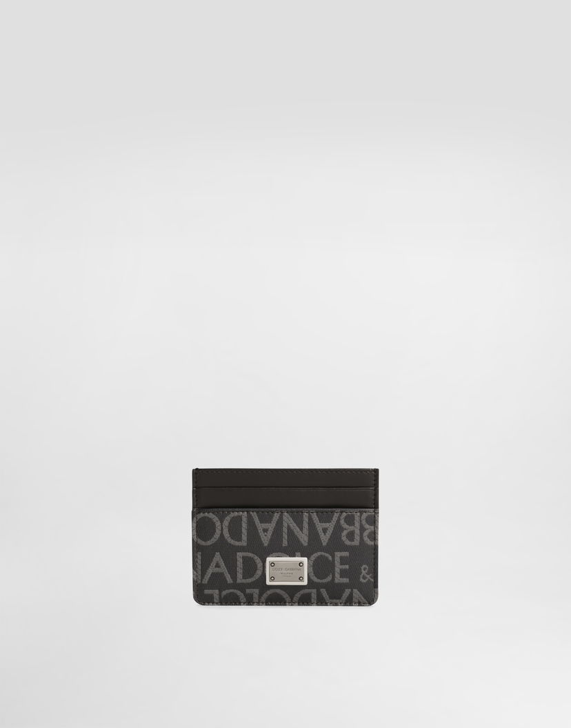 Портфейл Dolce & Gabbana Coated Jacquard Fabric Card Holder Черно | BP0330AJ7058B969