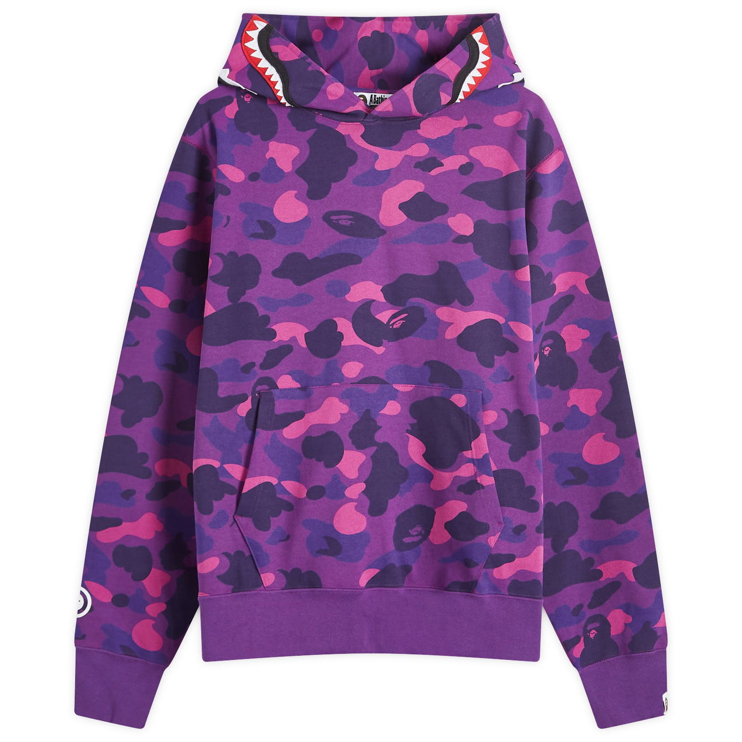 Суитчър BAPE A Bathing Ape Colour Camo Shark Pullover Hoodie Лилаво | 001PPK301002M-PPL, 0