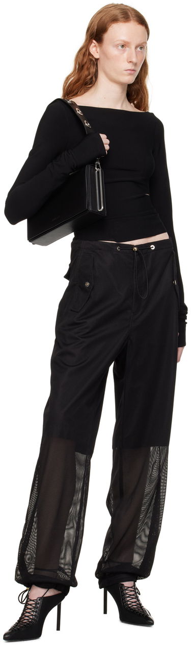 Тениска Dion Lee Cinched Slit Long Sleeve Top Черно | C7212P23, 3