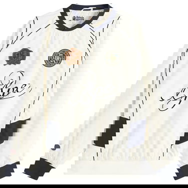 Суитчър BAPE Multi Logo Relaxed Fit Pullover, Size Large Бяло | 001SWL301317M-WHT, 1
