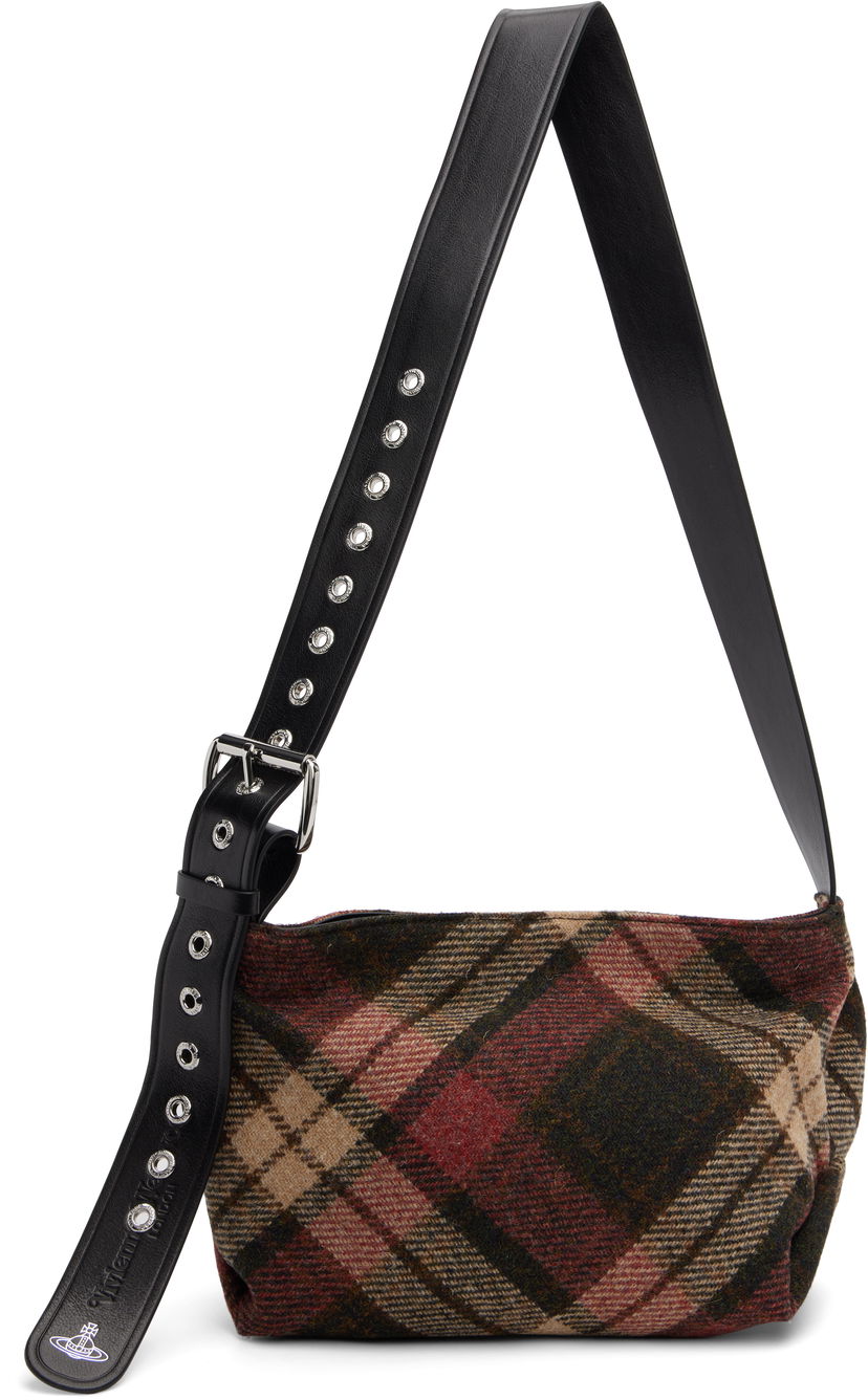 Чанта през рамо Vivienne Westwood Maxime Small Plaid Bag with Adjustable Eyelet Strap Многоцветен | 4803001CW-W018D-
