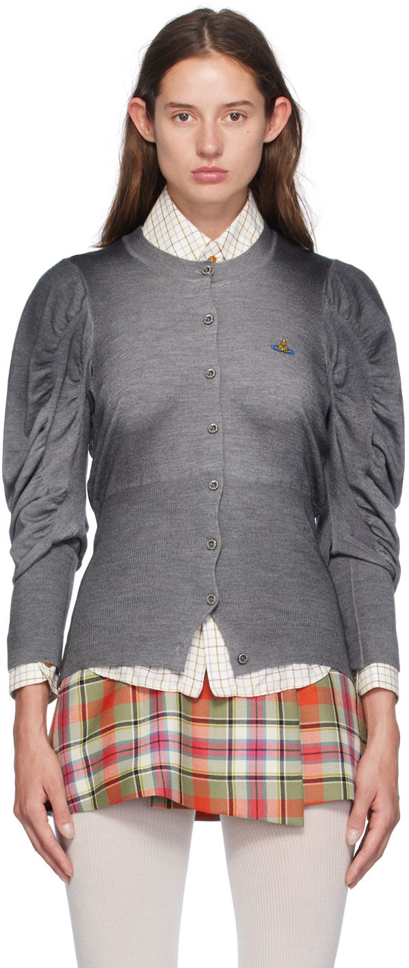 Пуловер Vivienne Westwood Gray Eli Cardigan Сиво | 1803005B-Y002V-