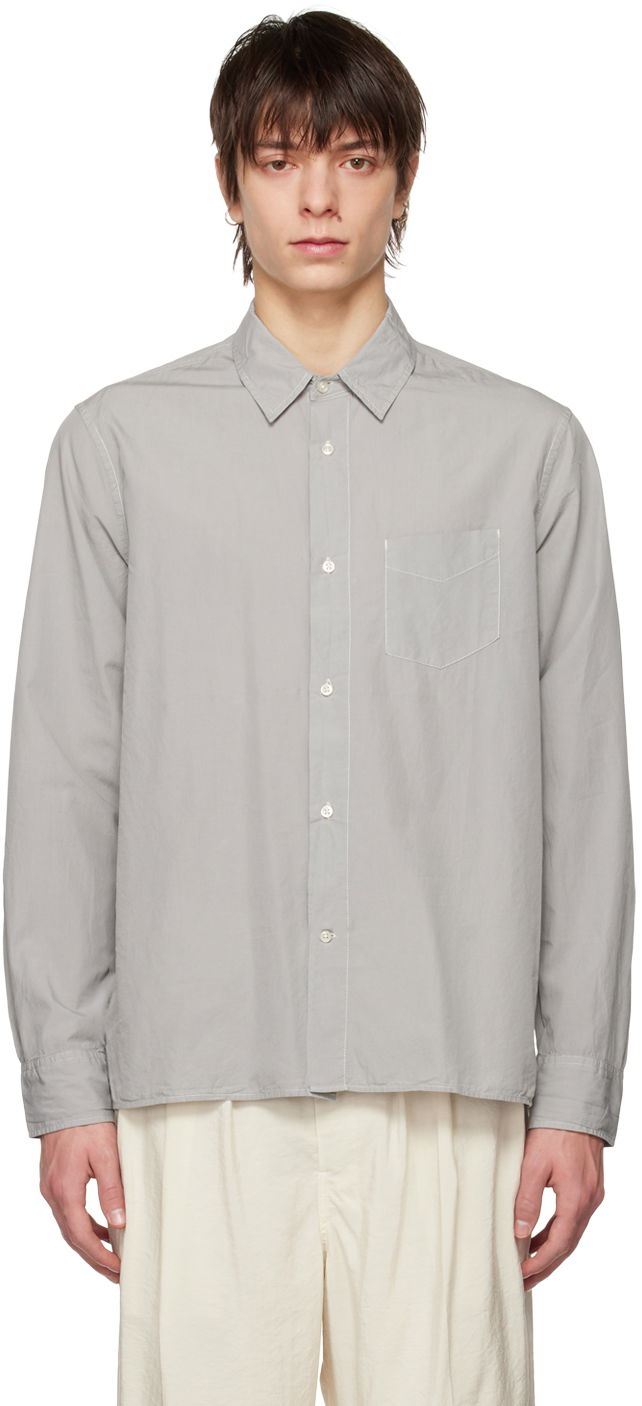 Риза Officine Générale Emory Button-Up Shirt Сиво | S23MSHI014PRE, 0