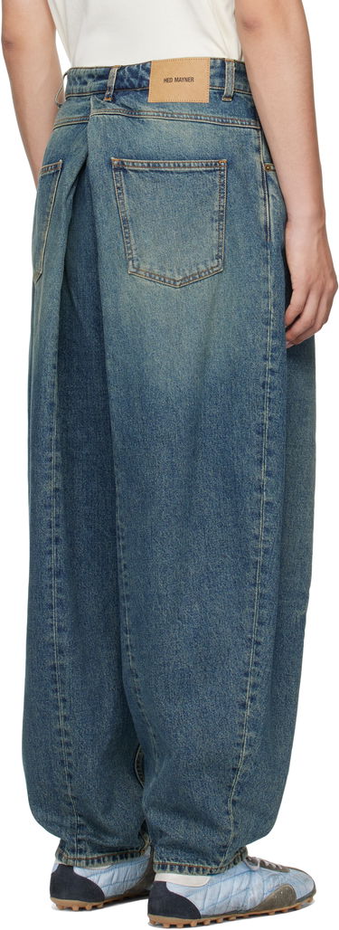Дънки HED MAYNER Hed Mayner Pleated Denim Jeans Синьо | HMMB67030A-HB251, 2