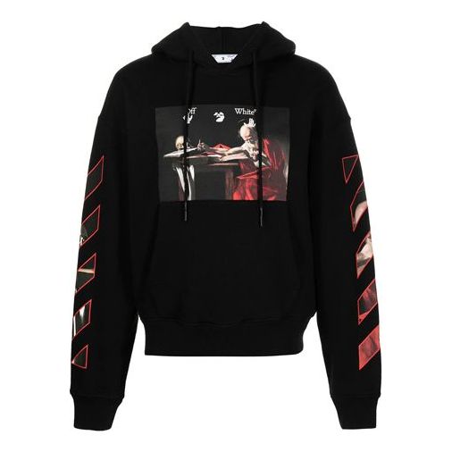 Суитчър Off-White Off-White Caravaggio Print Hoodie Черно | OMBB037R21FLE0021025, 0