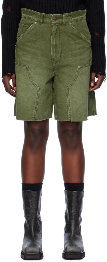 Къси панталони We11done Faded Denim Shorts Зелено | WD-DP0-24-379-M-KK, 0