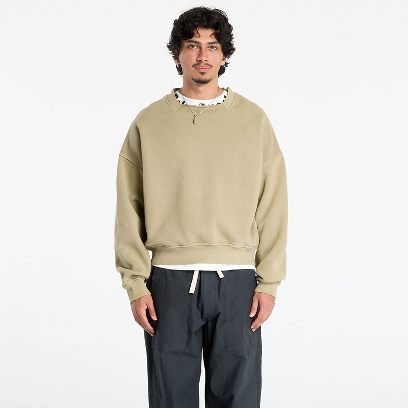 Суитчър Palm Angels Palm Angels Loose Collar Crew Sweatshirt Зелено | PMBA08KF25FLE0015852