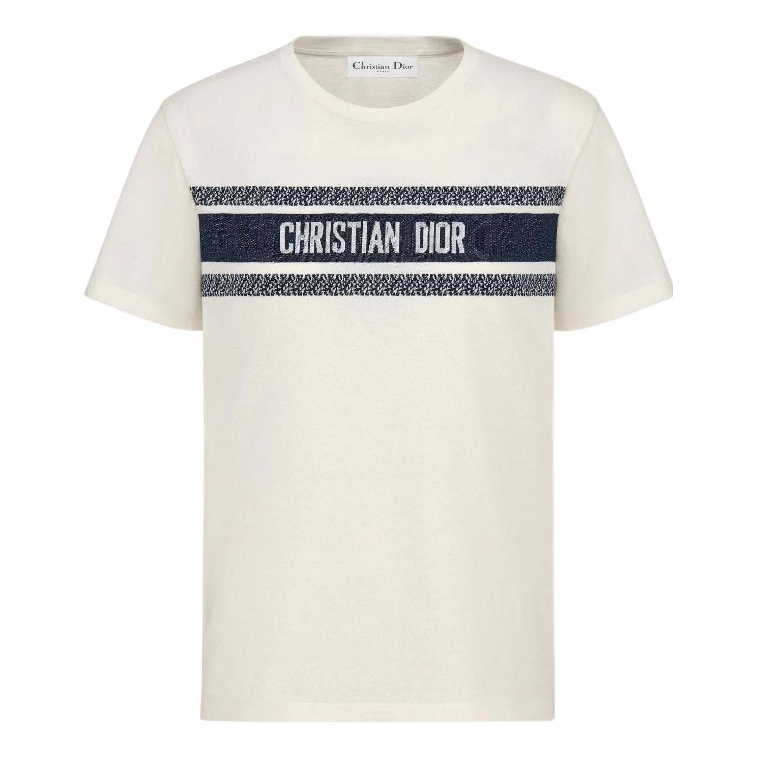 Тениска Dior Round Neck Short Sleeve T-Shirt Бяло | 143T04A4043-X0200, 0