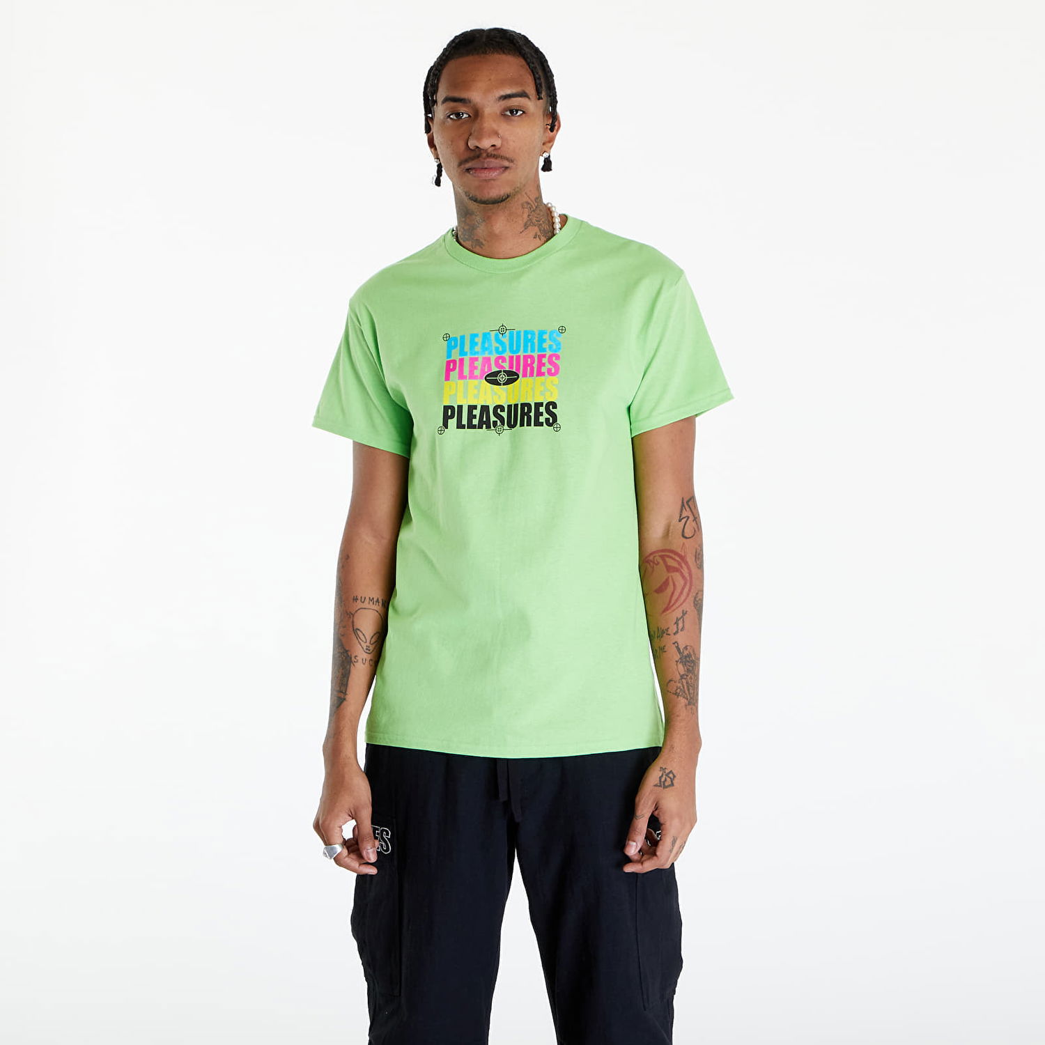 Тениска Pleasures Cmyk T-Shirt Зелено | P24SP051 LIME, 0