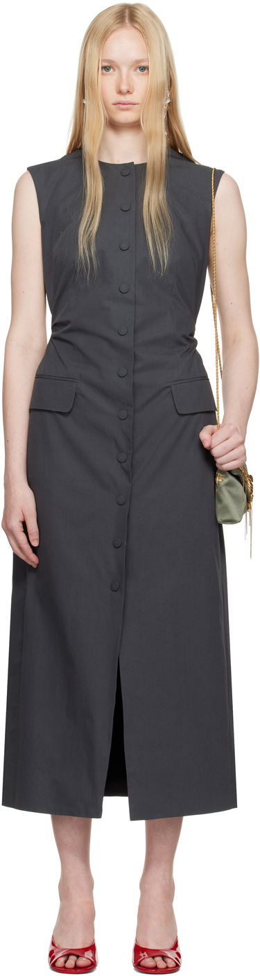 Pокля Dries Van Noten Dries Van Noten Tailored Midi Dress Сиво | 251-011021-1449, 0