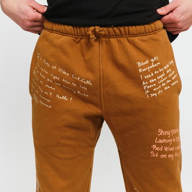 Спортни панталони Pleasures Remote Sweatpants Кафяво | P21W026, 2