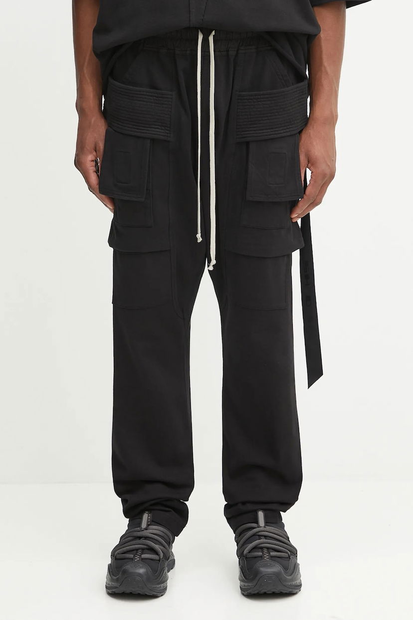 Карго панталони Rick Owens Rick Owens DRKSHDW Creatch Cargo Drawstring Pants Черно | DU02E7376.RIG