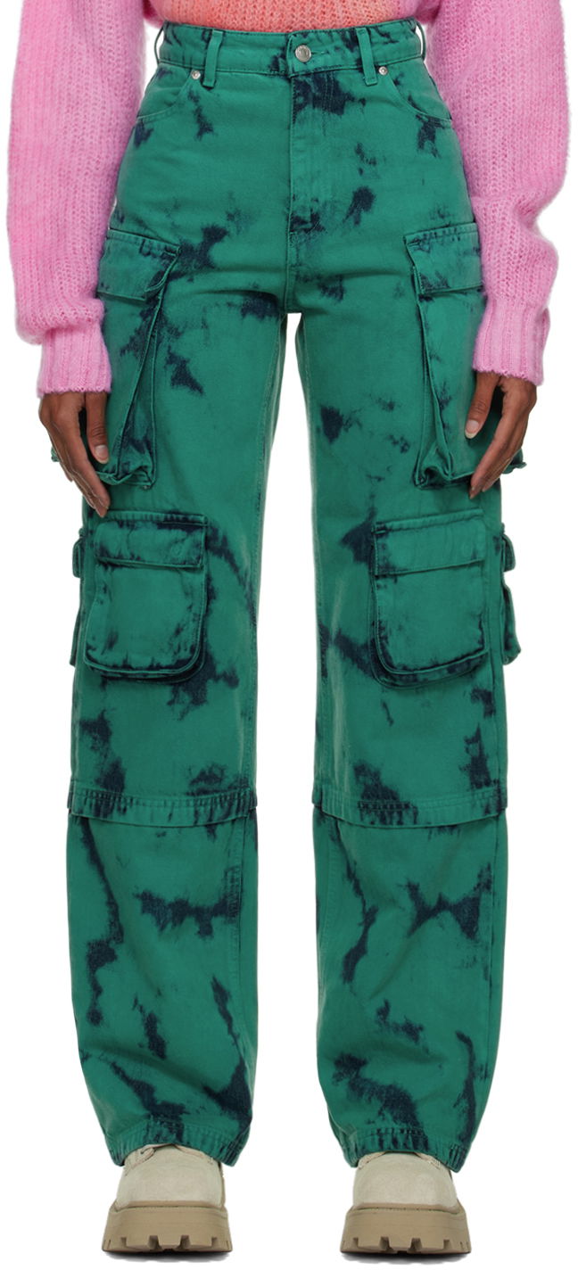 Дънки MSGM MSGM Exclusive Tie-Dye Cargo Jeans Зелено | 3341MDP53T 227780