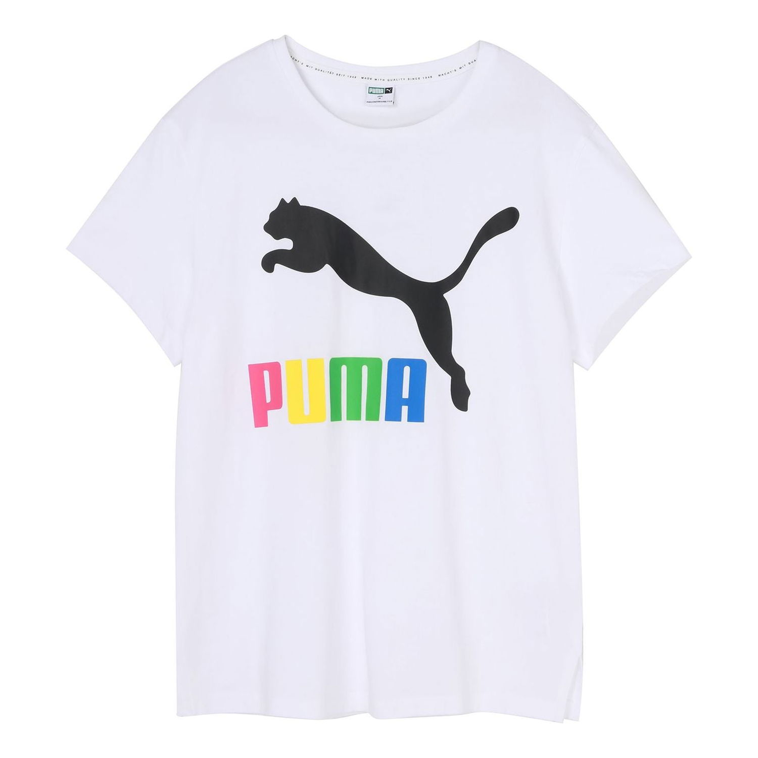 Тениска Puma Classics Large Logo Round Neck T-Shirt Бяло | 596512-92, 0