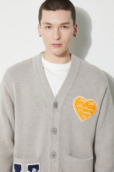 Пуловер Human Made Low Gauge Knit Cardigan Сиво | HM27CS036, 5
