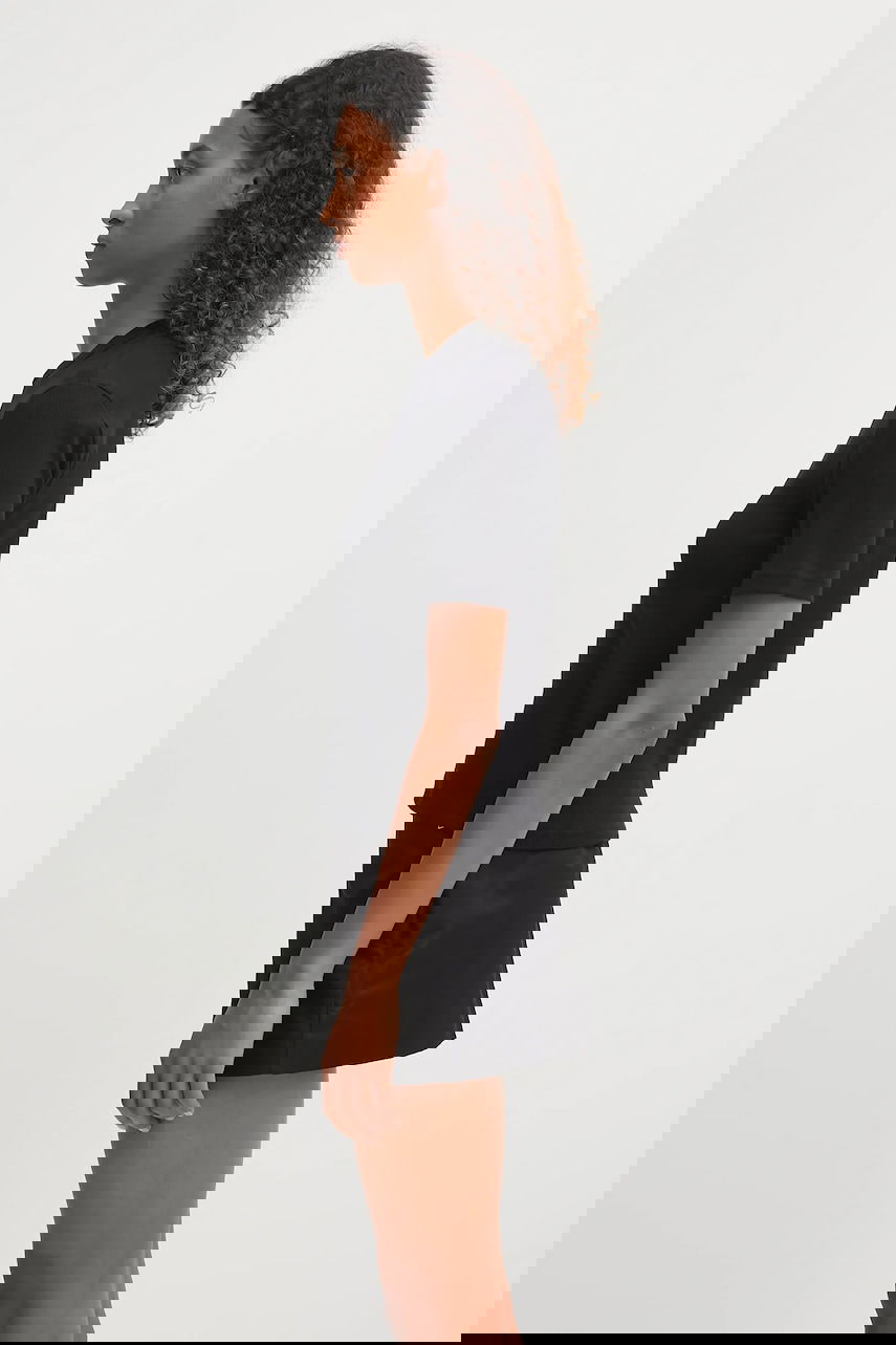 Тениска Carhartt WIP Philipa Ribbed Short Sleeve Fitted T-Shirt Черно | I035471.89XX, 1