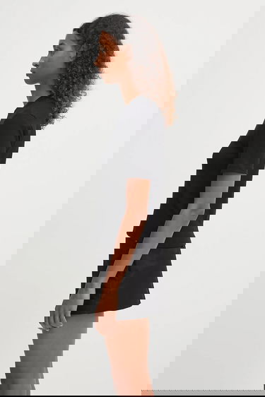 Тениска Carhartt WIP Philipa Ribbed Short Sleeve Fitted T-Shirt Черно | I035471.89XX, 1