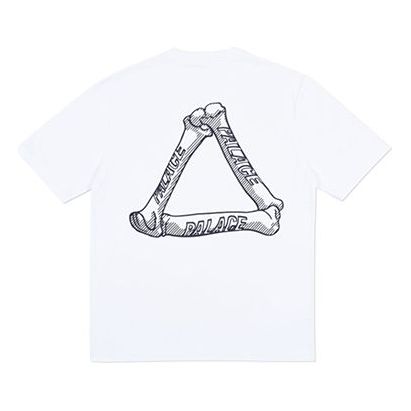 Тениска Palace Palace Bones Triangle Short Sleeve T-Shirt Бяло | PAL-SS18-057