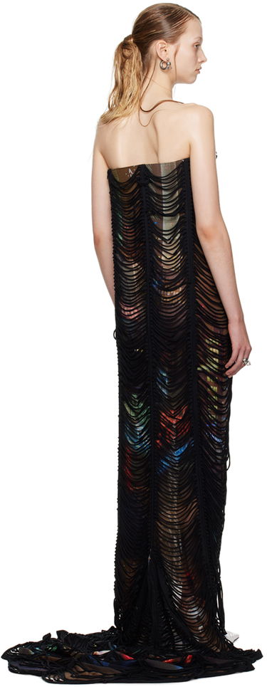 Pокля Jean Paul Gaultier Shayne Oliver Edition 'The Long Slashed City' Maxi Dress Черно | 24/27-F-RO148-T551-60405030, 2