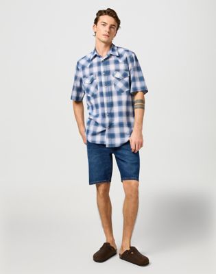 Риза Wrangler Wrangler Short Sleeve Western Shirt Синьо | 112362381:XXL, 1