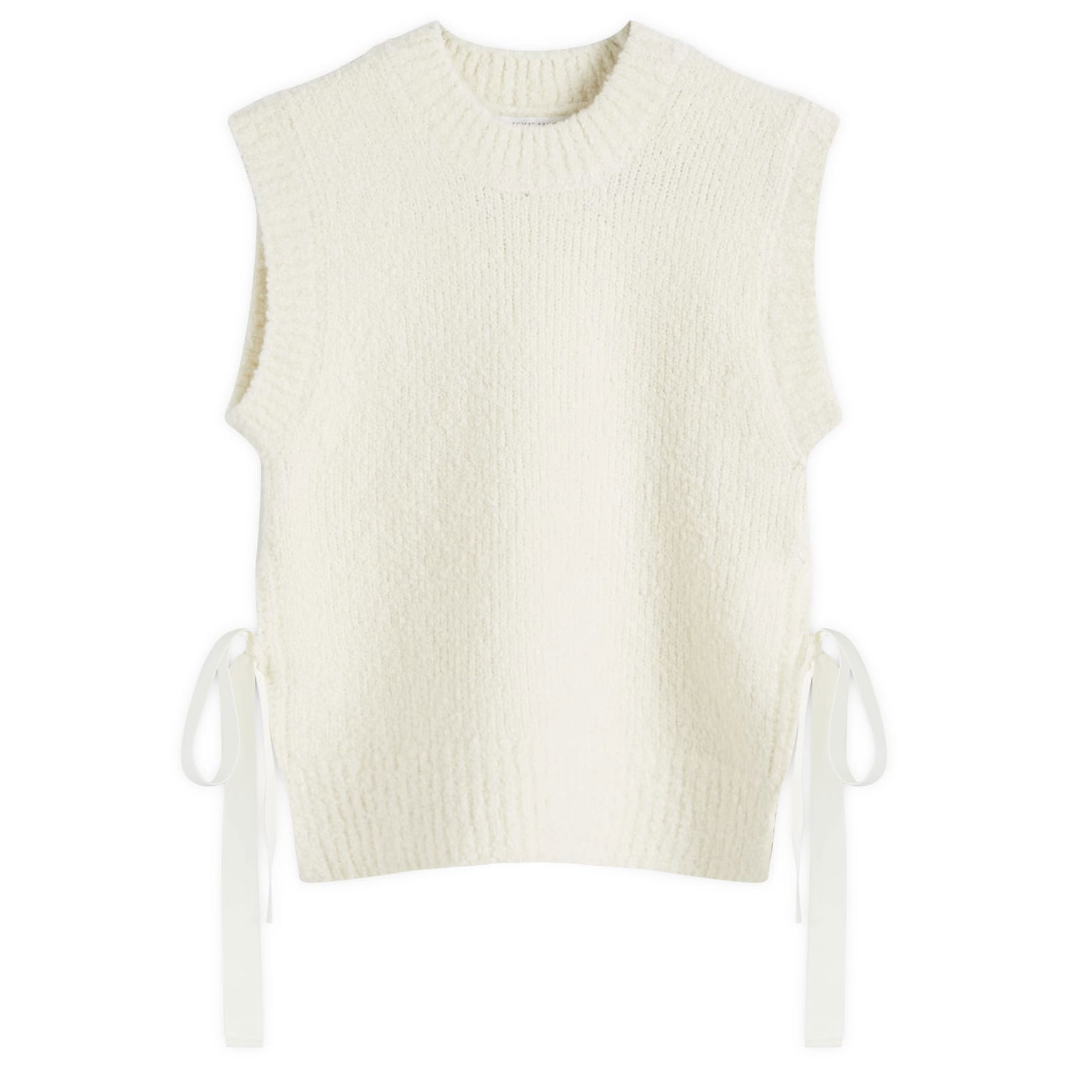 Пуловер Cecilie Bahnsen Knit Vest with Side Ties Бяло | 2-24KNI53001, 0