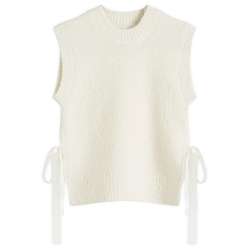 Пуловер Cecilie Bahnsen Knit Vest with Side Ties Бяло | 2-24KNI53001